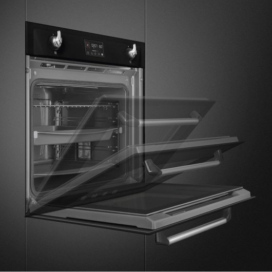 Horno eléctrico Smeg Victoria SOP6902S2PN 68L Negro pirolítico vapor LCD EvoScreen