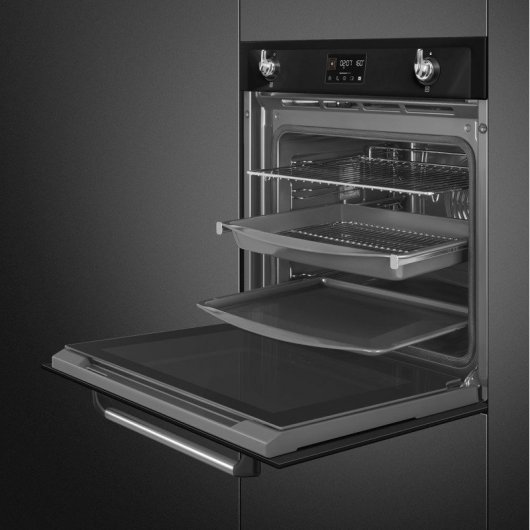 Horno eléctrico Smeg Victoria SOP6902S2PN 68L Negro pirolítico vapor LCD EvoScreen