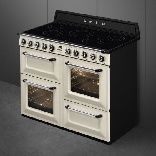 Cocina Smeg TR4110IP2 independiente crema 3 hornos eléctrico inducción 110x60cm