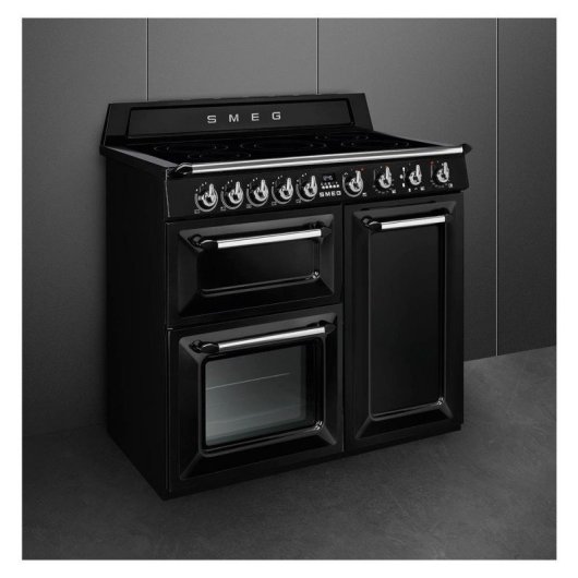 Cocina Smeg Victoria Inducción 100x60 cm Termoventilado Vapor Clean Acero Inoxidable