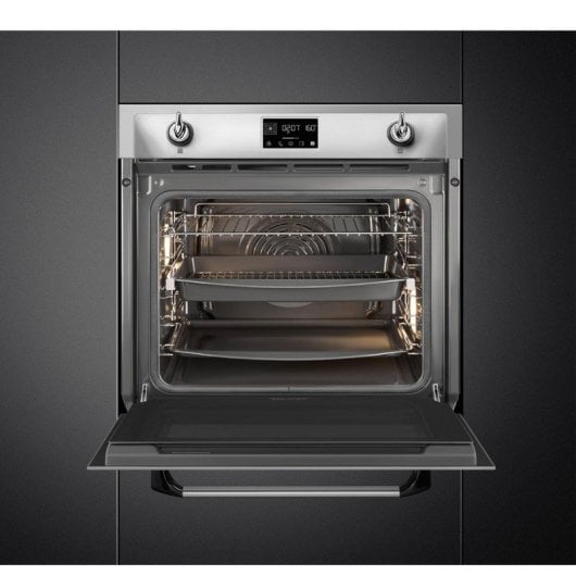 Forno combinado a vapor pirolítico Smeg Victoria SOP6902S2PX 68L EvoScreen