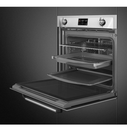 Forno combinado a vapor pirolítico Smeg Victoria SOP6902S2PX 68L EvoScreen