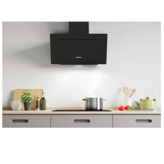 Campana extractora Candy Decorativa Vidrio Pared 60cm LED Control táctil Temporizador