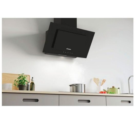 Campana extractora Candy Decorativa Vidrio Pared 60cm LED Control táctil Temporizador