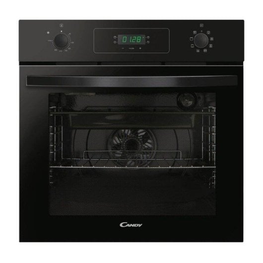 Horno eléctrico Candy 70L Negro con autolimpieza Aquactiva y display LED touch