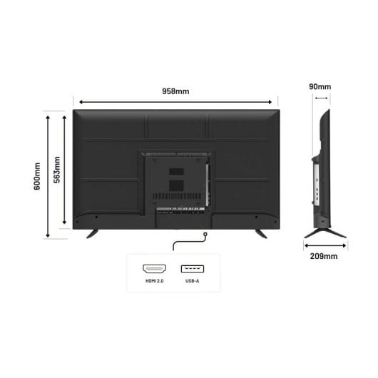 JAPANNEXT JN-i432TUR 43" Monitor IPS UltraHD 4K HDR10 com Altifalantes e FreeSync