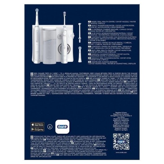 Irrigadores Dentais Oral-B iO4 Oxyjet Water Jet Tecnologia 5 Velocidades 2 Boquilhas