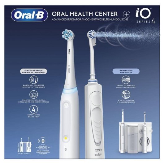 Irrigadores Dentais Oral-B iO4 Oxyjet Water Jet Tecnologia 5 Velocidades 2 Boquilhas