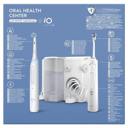 Irrigadores Dentais Oral-B iO4 Oxyjet Water Jet Tecnologia 5 Velocidades 2 Boquilhas