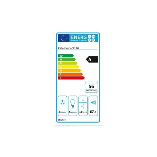 Campana extractora Cata Greco 90 BK Canalizado/Recirculación 90cm con control táctil y LED