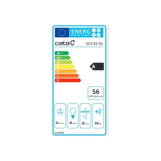 Exaustor de conduta/recirculação Cata GCX 83 BK, 80 cm, motor LED extra silencioso