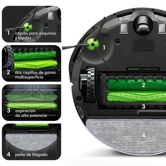 Aspirateur robot iRobot Roomba Combo i5+ avec base auto-vidante et 3 sacs
