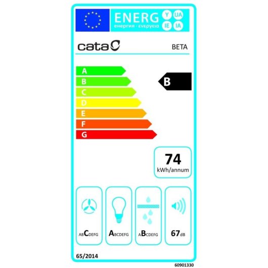 Campana extractora Cata Beta 600 Extracción canalizada 60cm panel electrónico LED