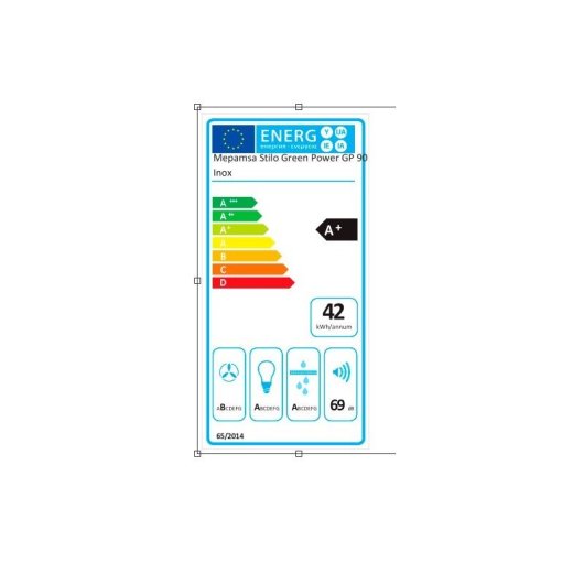 Campana extractora Mepamsa Stilo Green Power 90 X Canalizada 90cm Soft Touch LED Inoxidable 700m³/h