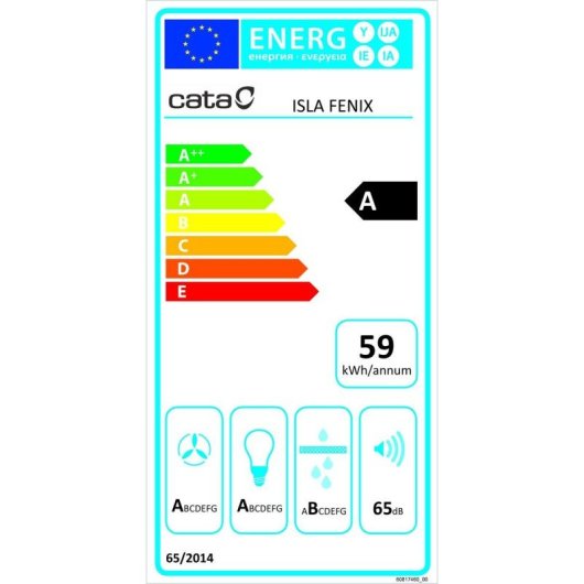 Campana extractora Cata Techo 90cm Extracción 850m³/h LEDs regulables panel táctil turbo