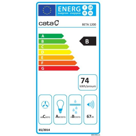 Campana extractora Cata Beta 1200 Canalizado 120cm acero inoxidable con LED y recirculación