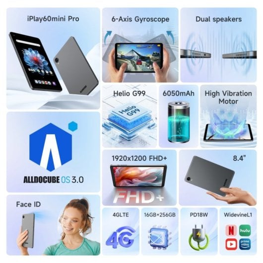 Tablet Alldocube iPlay 60 Mini Pro 8.4" 8GB/128GB WiFi Grigio