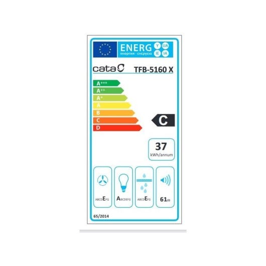 Campana extractora CATA TFB 5160 X INOX Extraíble 60cm recirculación silenciosa LED