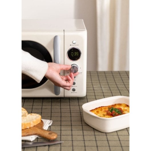 Microondas Create Microwave Retro 20L 700W con Grill Pantalla LCD Multietapa