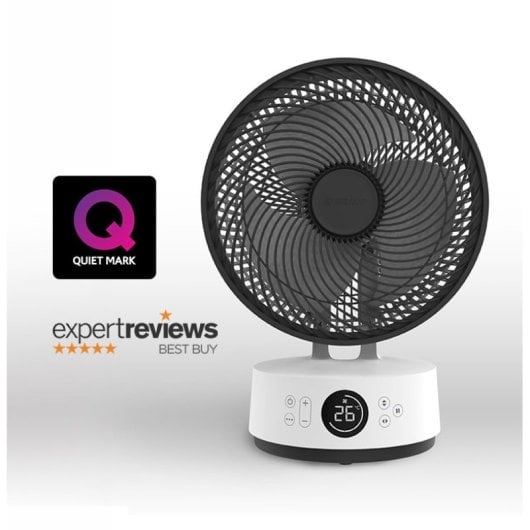 Ventilador de mesa MEACO MeacoFan Sefte de 10″ com motor sem escovas ultrassilencioso e precisão do feixe de ar