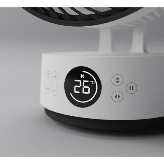 Ventilador de mesa MEACO MeacoFan Sefte de 10″ com motor sem escovas ultrassilencioso e precisão do feixe de ar
