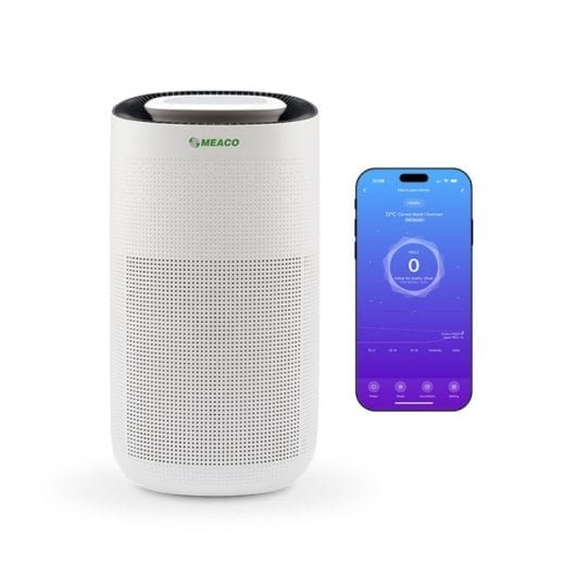 Purificador de aire MEACO CA-HEPA 76x5 WiFi HEPA H13 Motor DC Control App Ultra Silencioso