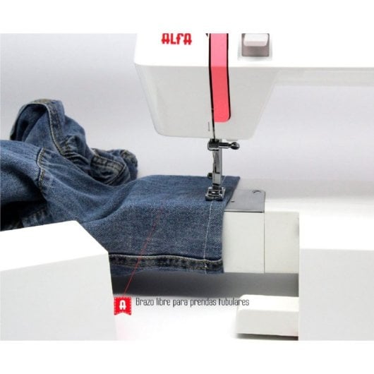 Máquina de Coser Alfa 70W Chasis Metálico 10 Puntadas LED Set Accesorios Profesional