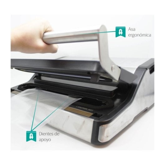 Envasadora al Vacío Alfa Doble Bomba -0,9 bar 20L/min Acero Inoxidable 220W 30cm