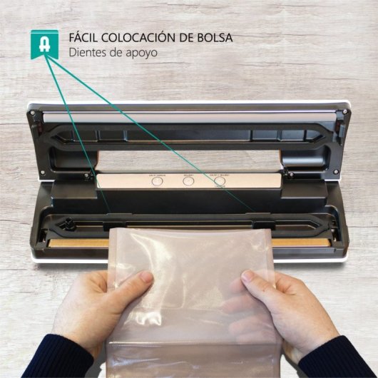 Envasadora Alfa Compacta 80W 30cm 3 funciones succión -0,5 bar silenciosa tubo recipientes