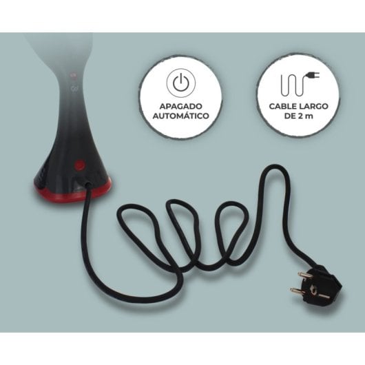 Plancha vertical Alfa 1630W vapor continuo 30g/min dos intensidades cable 2m cepillo