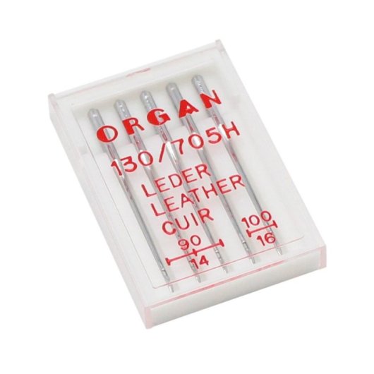 Aguja para coser cuero Alfa 130/705H Pack 25 unidades especial piel
