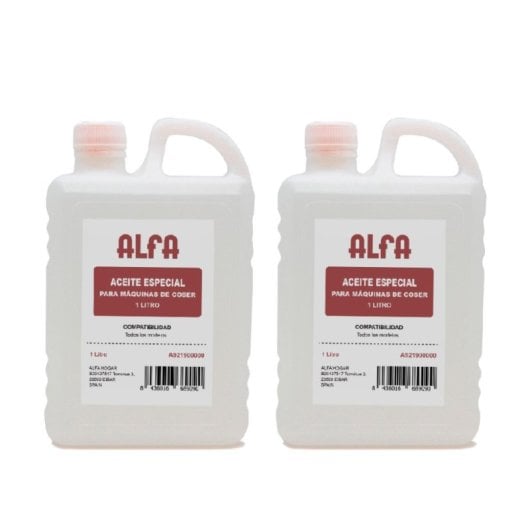 Aceite lubricante Alfa 2x1L incoloro e inodoro para maquinaria y precisión