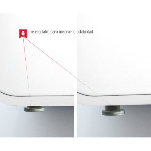 Máquina de coser Alfa Potencia 70W 21 puntadas chasis metálico LED alta estabilidad