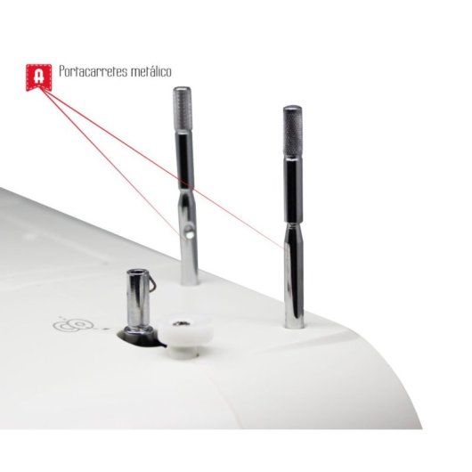 Máquina de coser Alfa Potencia 70W 21 puntadas chasis metálico LED alta estabilidad