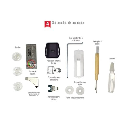 Máquina de coser Alfa Potencia 70W 21 puntadas chasis metálico LED alta estabilidad