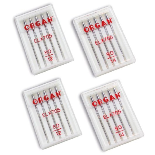 Pack de Agujas Alfa ELx705 para Remalladora Overlock 2x10 Nº 80 y 2x10 Nº 90