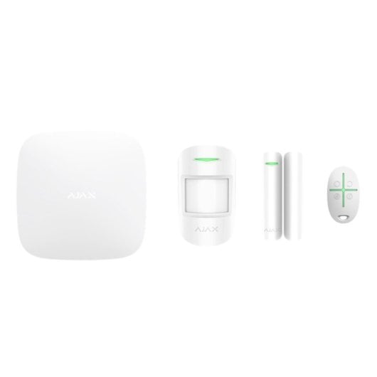 Sistema de alarma Ajax StarterKit Blanco inalámbrico con GSM y Ethernet, detección y control remoto