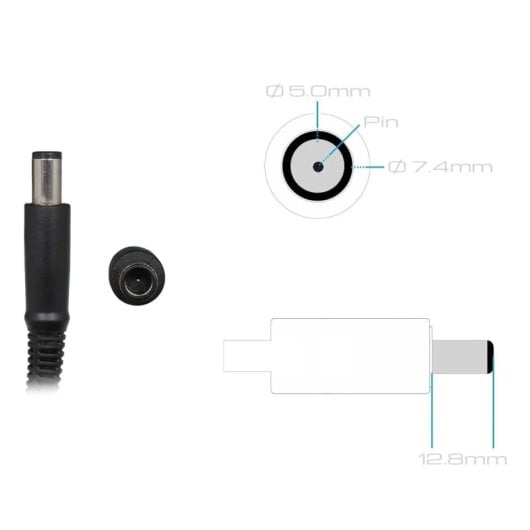 Cargador HP Original 19.5V 3.33A 65W con conector 7.4x5.0mm alta eficiencia