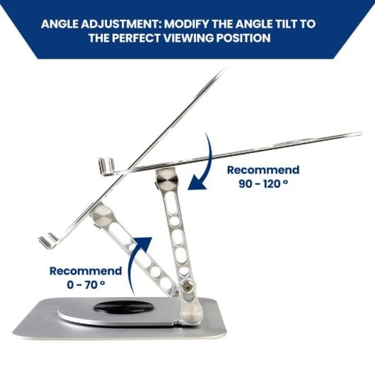 Soporte portátil Ewent EW1267 aluminio base giratoria 360°, altura regulable, plegable