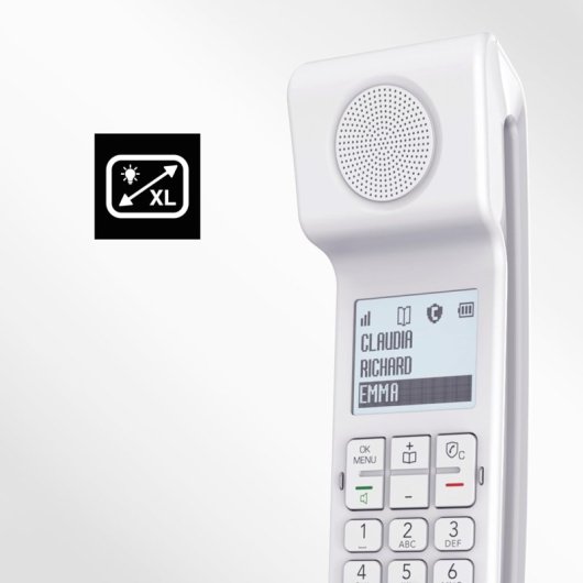 Teléfono inalámbrico Alcatel ePure Iconic Pantalla HD Bloqueo de llamadas 100 contactos Manos libres