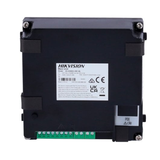 Interphone vidéo IP Hikvision DS-KD8003-IME1(B) 2 MP PoE IK09 IR 1 bouton IP65
