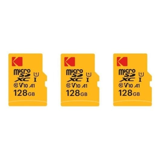 Tarjeta de memoria Kodak Micro SDXC 128GB Pack 3 unidades con adaptador