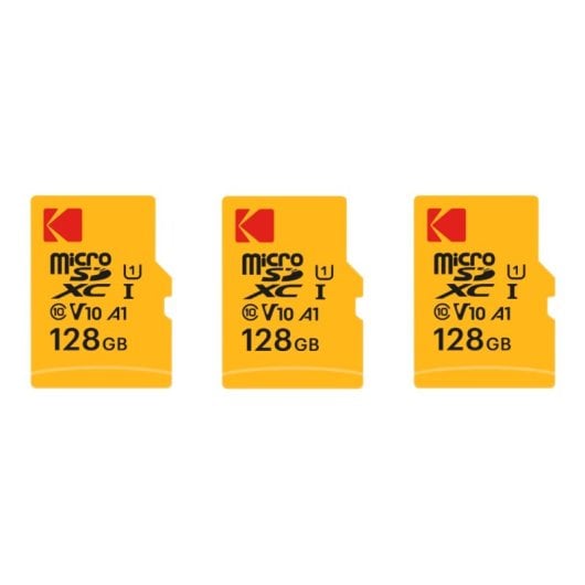 Tarjeta Micro SD Kodak 128GB con Adaptador Pack 3 Unidades Alta Velocidad SDXC