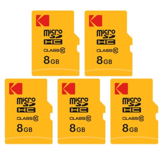 Tarjeta microSD Kodak 8GB con adaptador alta velocidad