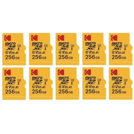 Tarjeta Micro SD Kodak 256GB Clase 10 alto rendimiento con adaptador