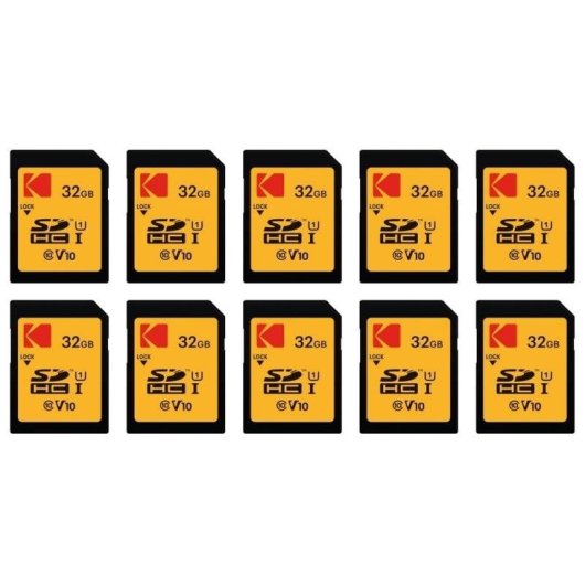 Cartão de memória Kodak SDHC 32GB Pack 10 unidades alta velocidade 90MB/s