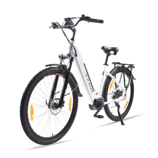 Bicicleta eléctrica Alfa Torque 70Nm 36V 20Ah 90km HID Aluminio LED LCD Blanca