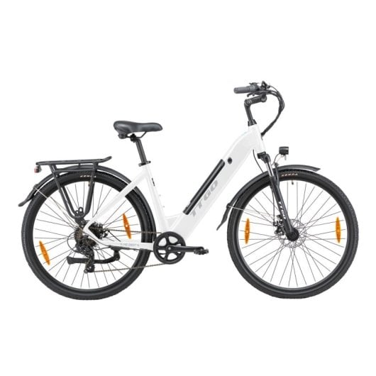 Alfa 250W 36V 20Ah weißes Elektrofahrrad mit 100km Reichweite und LCD-Display und Scheibenbremsen