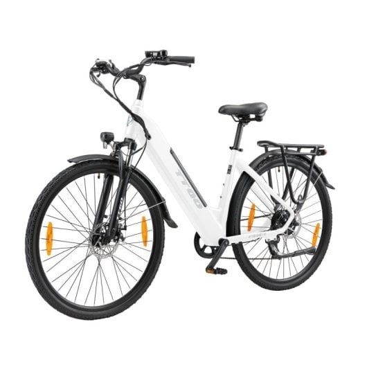 Alfa 250W 36V 20Ah weißes Elektrofahrrad mit 100km Reichweite und LCD-Display und Scheibenbremsen