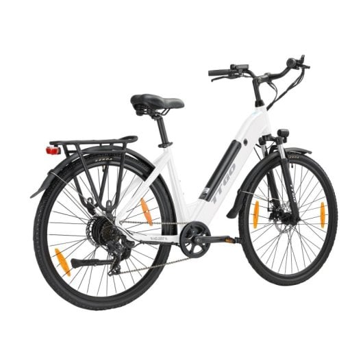 Alfa 250W 36V 20Ah weißes Elektrofahrrad mit 100km Reichweite und LCD-Display und Scheibenbremsen